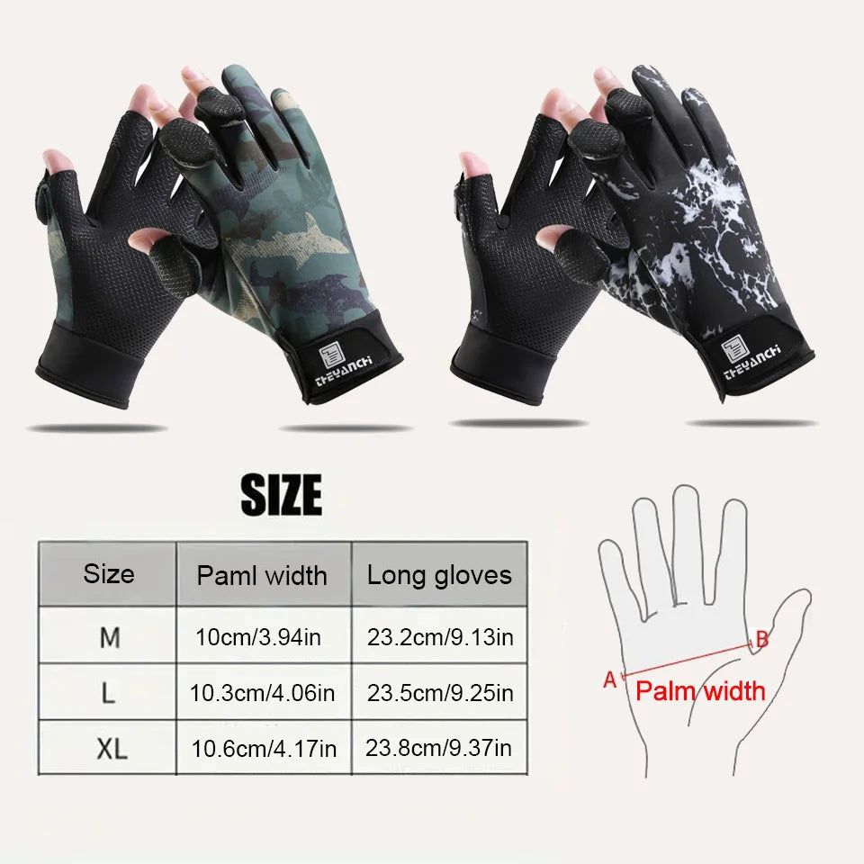 GTUBIKE Fishing Gloves 3 Cut Fingers Warm Cold Weather Suitable for Men and Women Ice Fishing Fly Fishing Motorcycle Cycling