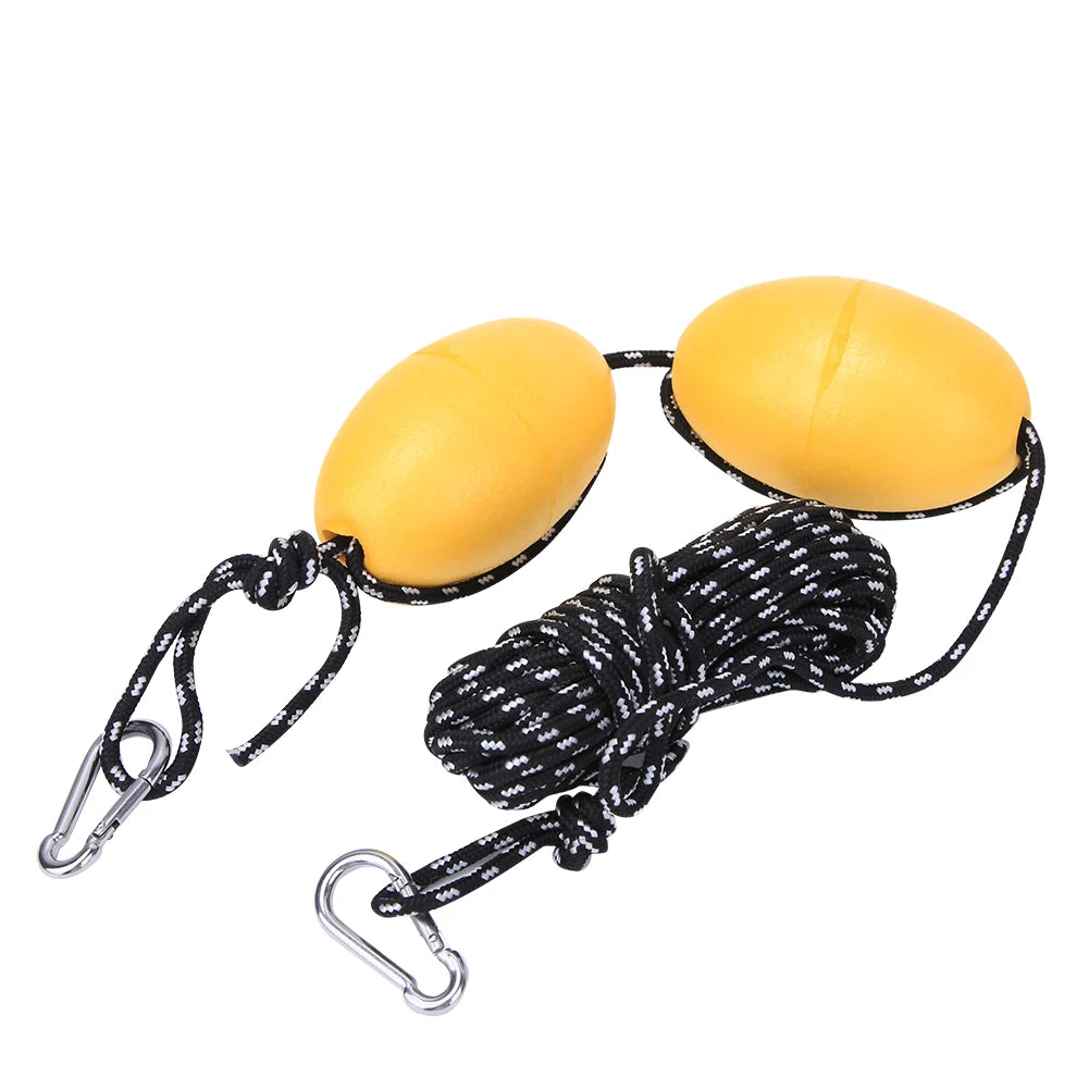27.89ft Kayak Boat Leash Rope with Buoy Floating Ball Stainless Steel Hook for Fishing Drift Anchors System