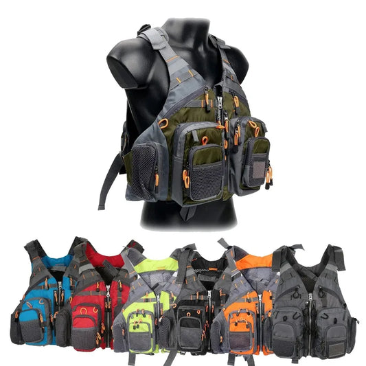 Detachable Buoyancy Fishing Vest Multi Pocket Breathable For Sea Kayak Lure Rock Fishing Fishing Life Vest