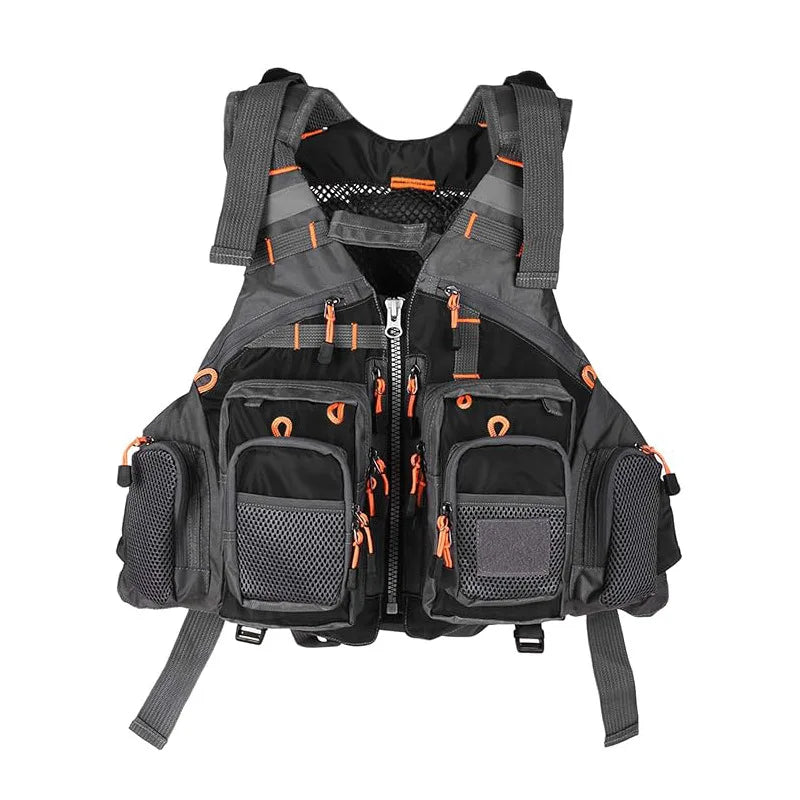 Detachable Buoyancy Fishing Vest Multi Pocket Breathable For Sea Kayak Lure Rock Fishing Fishing Life Vest