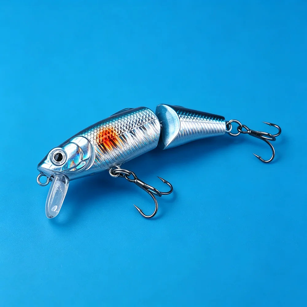 Testar Two Joint 60mm 3.8g Sinking Swimbait Minnow Wobblers Artificial Hard Bait for Pike Bass Trout Fishing Lures