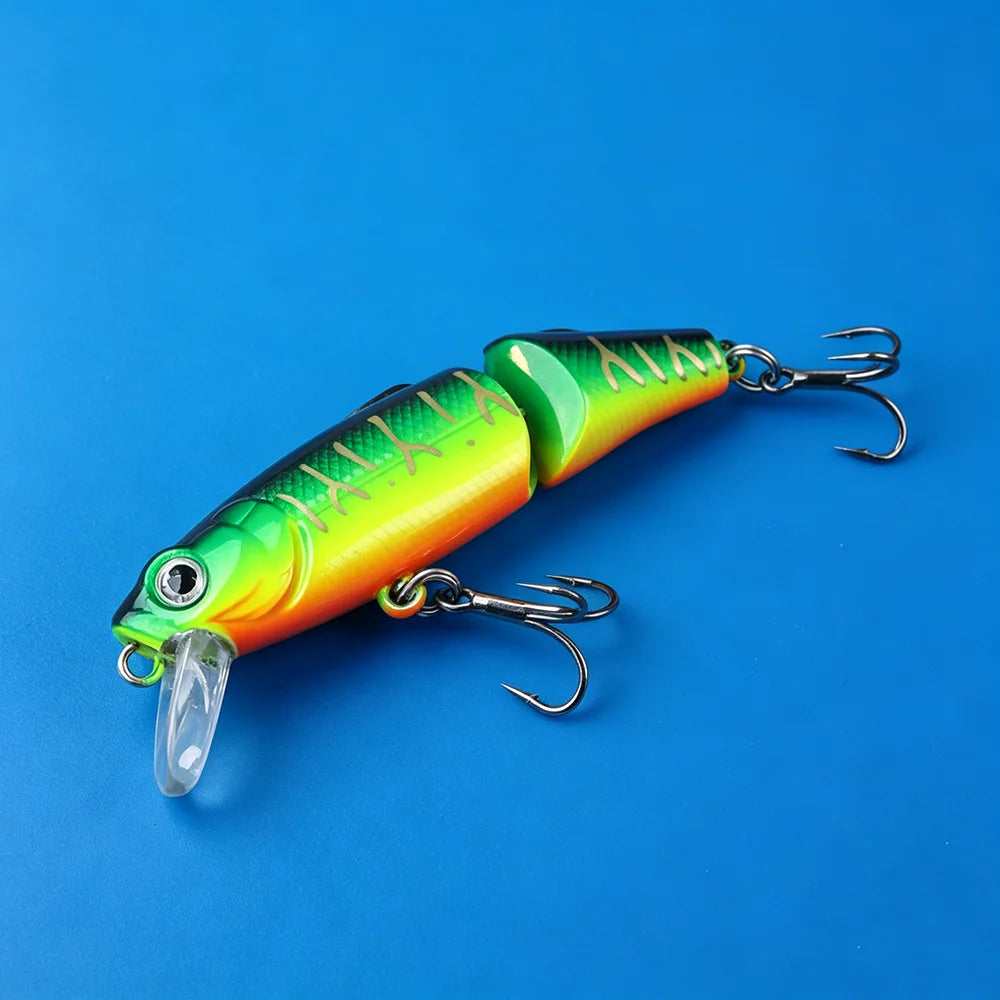 Testar Two Joint 60mm 3.8g Sinking Swimbait Minnow Wobblers Artificial Hard Bait for Pike Bass Trout Fishing Lures