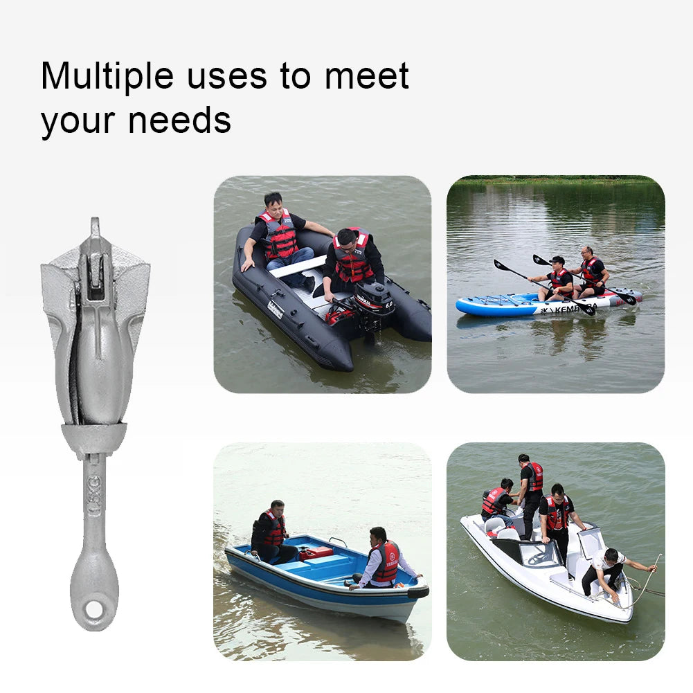 0.7/1.5KG Grapnel Anchor With 65ft Marine Rope And Buoy Foldable Kayak Anchor Boat Anchor For Kayak Canoe Paddle Board Accessory
