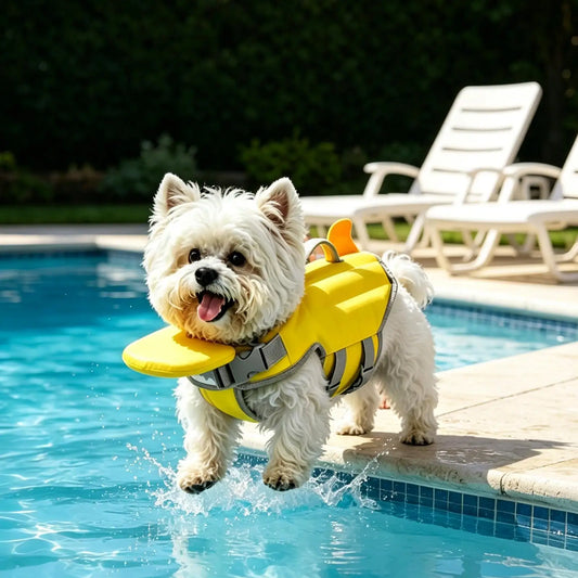 Life Vest for Dogs Adjustable Breathable Bright Float Dog Swimming Vest Floating Jacket for Puppy Small Medium Pet Pool Outdoor
