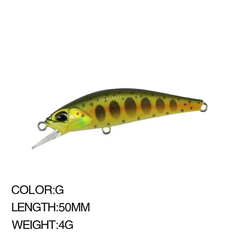 Minnow Fishing Lures Jerkbaits 50mm 4g Trout Lure Bass Mini Sinking Minnow Pesca Spearhead Ryuki River Bait Lure