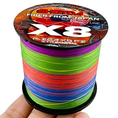 GHOTDA LURE FISH X8 Fishing Lines 300M 100M 8 Strands Braided Wires Multifilament PE Line for Carp Fishing Cord 18LB-78LB Smooth