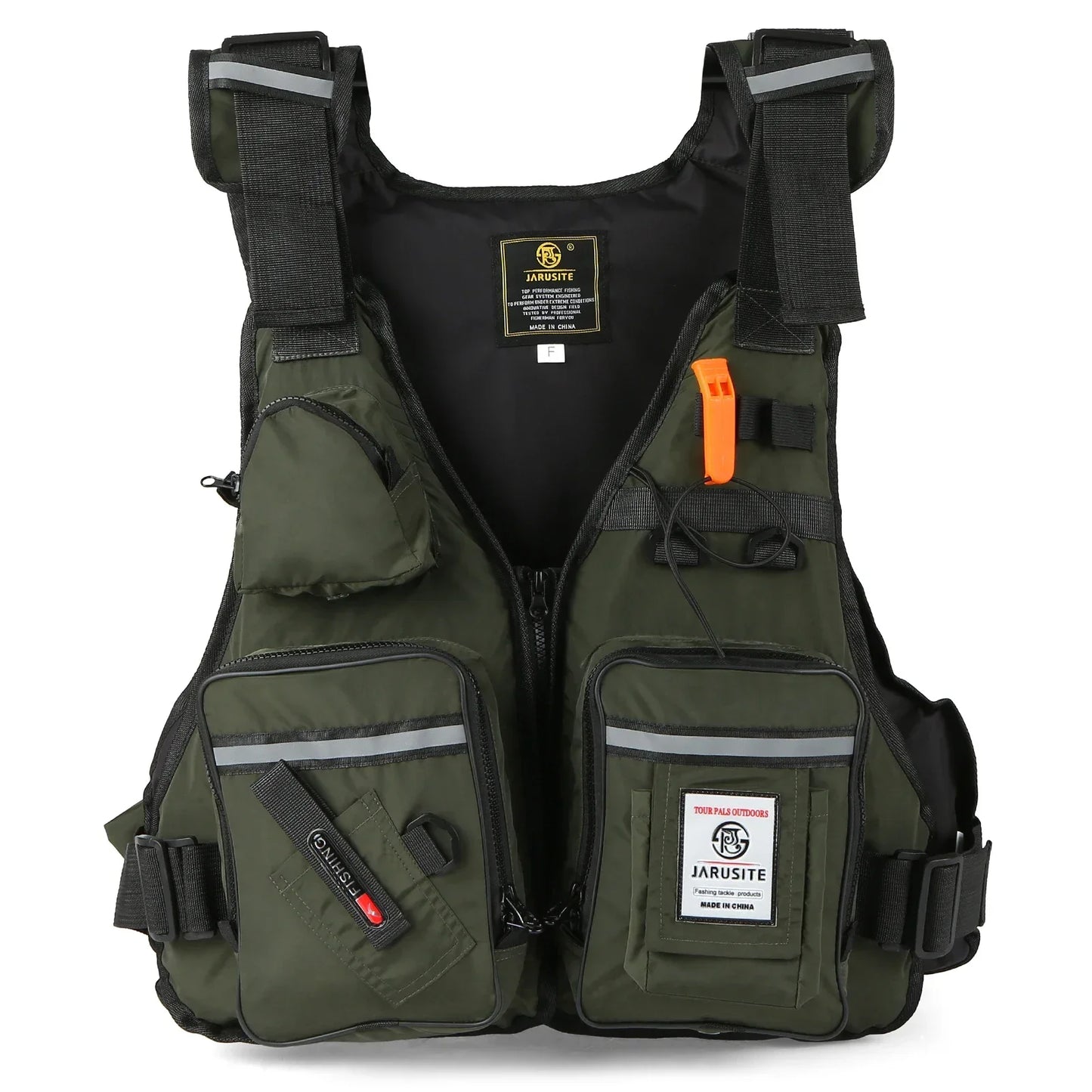 Men Professional Life Jacket Buoyancy Suit Portable Fishing Vests Multi-Pockets Waterproof Sea Fishing Adjustable Vest 2025New
