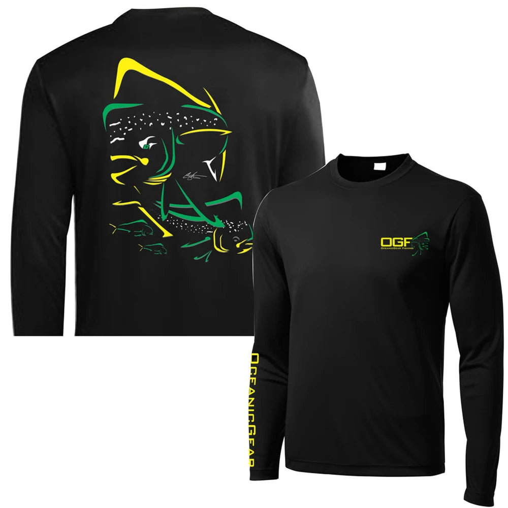 Fishing Tops Wear Sports Clothing Mens Crewneck Shirt Print Fishing Long Sleeve Uv Protection Shirt HOODY PRINT Camisa De Pesca