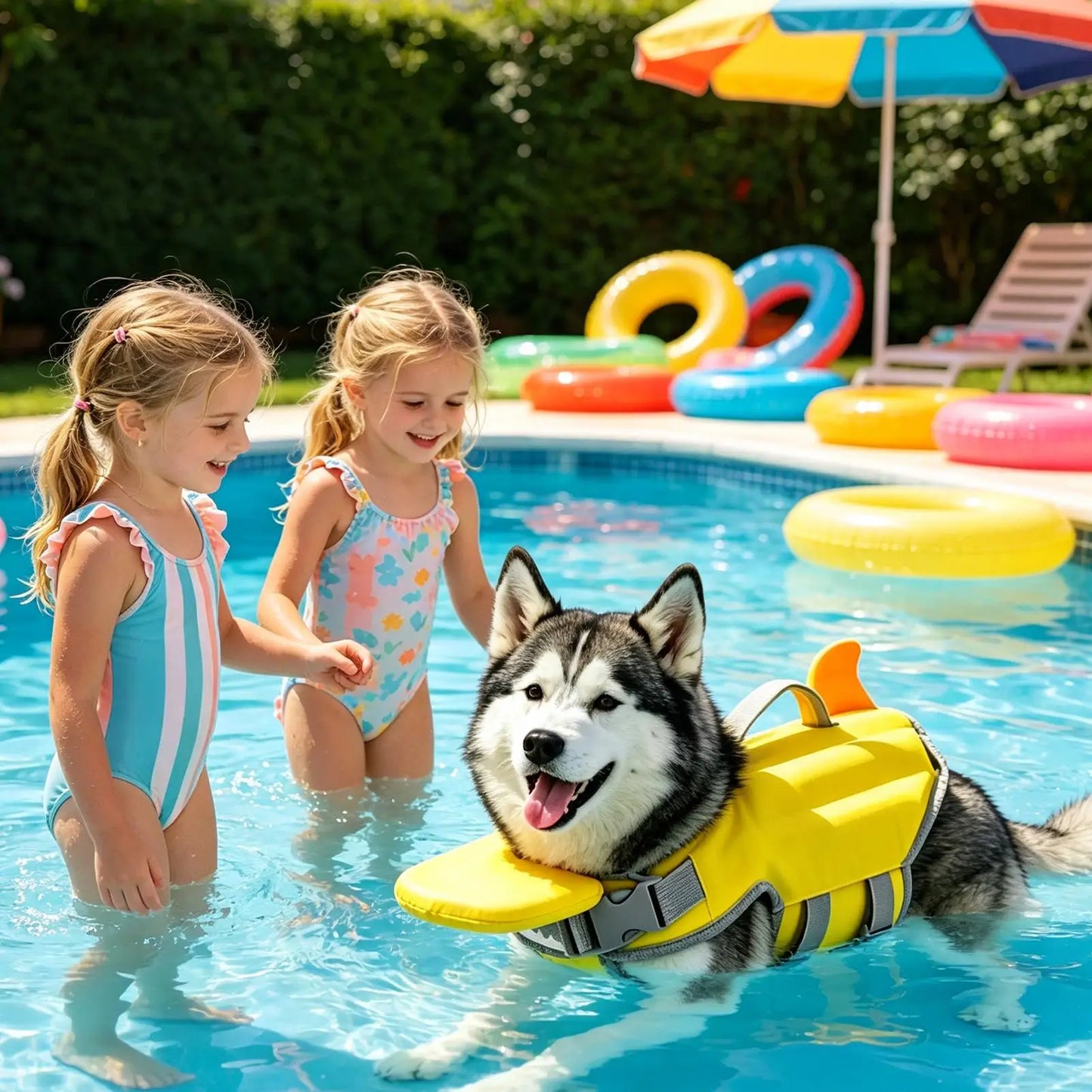 Life Vest for Dogs Adjustable Breathable Bright Float Dog Swimming Vest Floating Jacket for Puppy Small Medium Pet Pool Outdoor