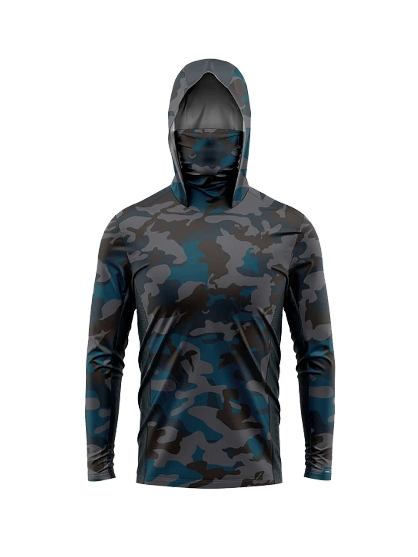 Outdoor Long Sleeve fishing clothes Mens UV Clothing Hooded Tops Sunscreen Dry Thin Fishing Shirt Breathable
