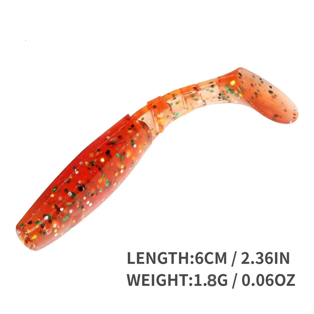 Fishing Lures 20pcs Plastic Soft Lure Jigging Swimbait Artificial Wobbler Silicone Bait Worm Crankbaits Sea Fishing for Pike