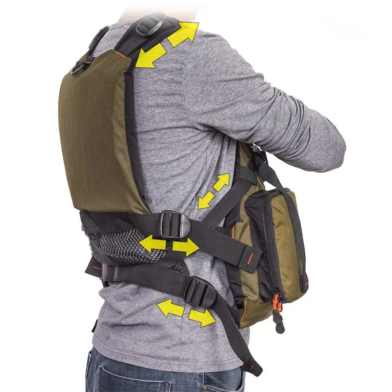 Professional Fishing Vest Kayak Life Jacket Lightweight Adjustable Fishing Vest with Whistle Mesh Breathable Multiple Pockets