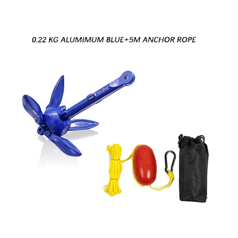 Marine Kayak Anchor Kits Folding Anchor Accessories For Fishing Kayaks, Canoe, Jet Ski, SUP Paddle Board And Small Boats