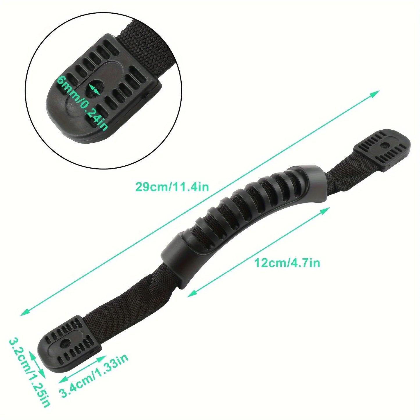 2 Pack Kayak Handles, Side Mount Kayak Handles with Plastic Buckles for Kayak Paddles, Canoes and Lifetime Kayaks