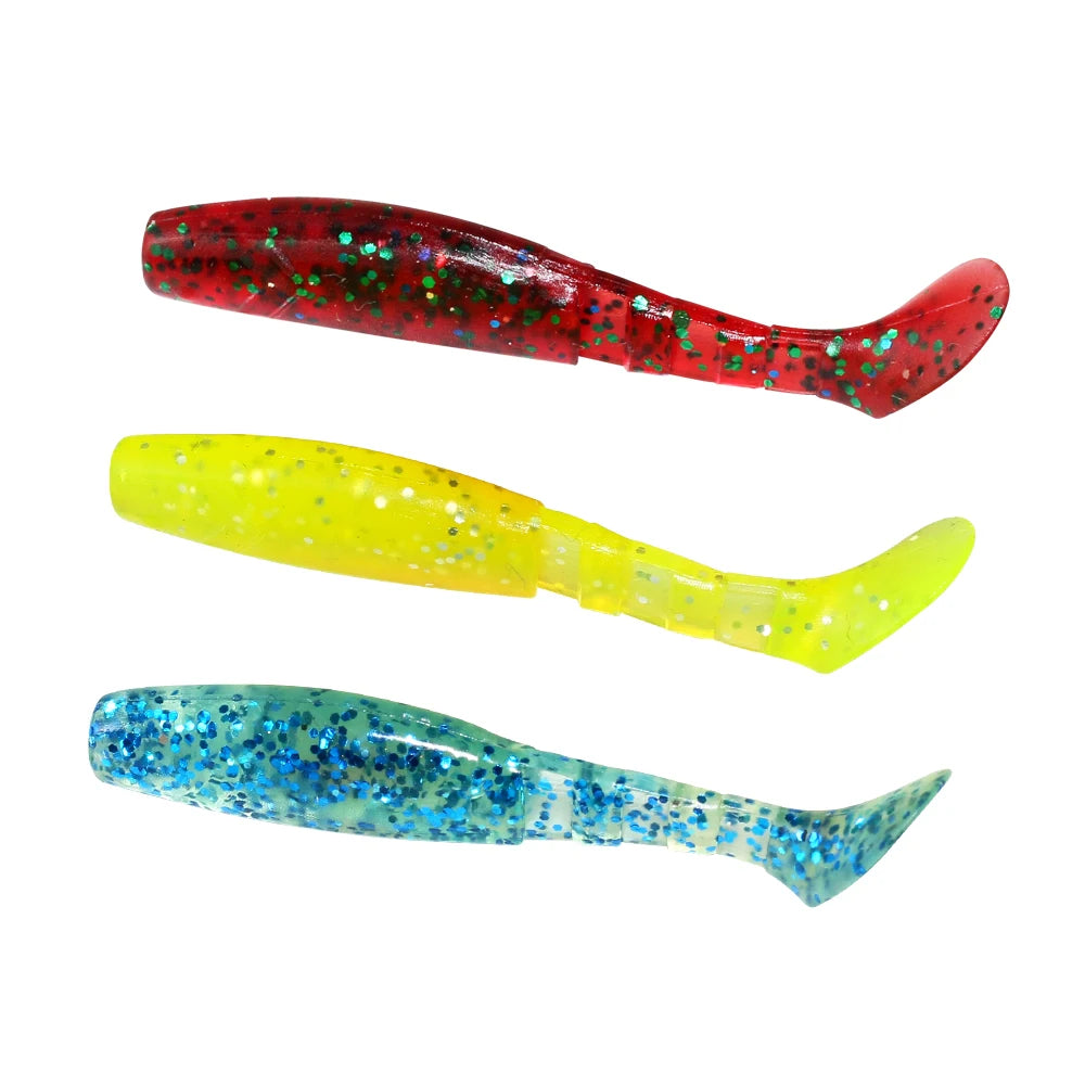 Fishing Lures 20pcs Plastic Soft Lure Jigging Swimbait Artificial Wobbler Silicone Bait Worm Crankbaits Sea Fishing for Pike