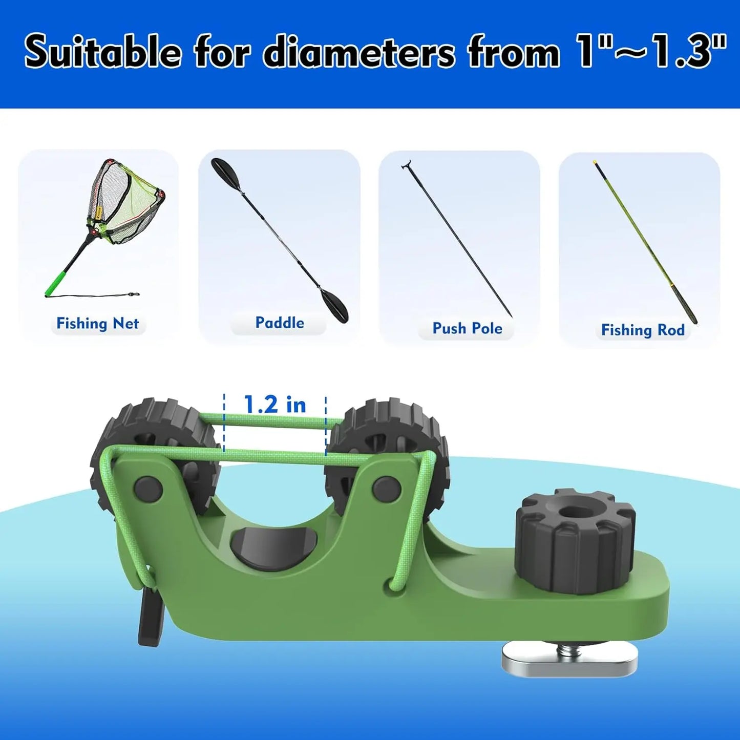2PCS Kayak Paddle Holders Track Mount Oar Holder Accessories for Standard Paddles and Kayak Fishing
