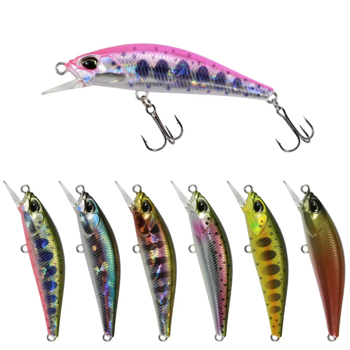 Minnow Fishing Lures Jerkbaits 50mm 4g Trout Lure Bass Mini Sinking Minnow Pesca Spearhead Ryuki River Bait Lure