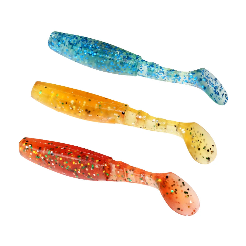 Fishing Lures 20pcs Plastic Soft Lure Jigging Swimbait Artificial Wobbler Silicone Bait Worm Crankbaits Sea Fishing for Pike
